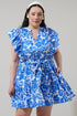 Magee Floral Ruffle Mini Dress Curve